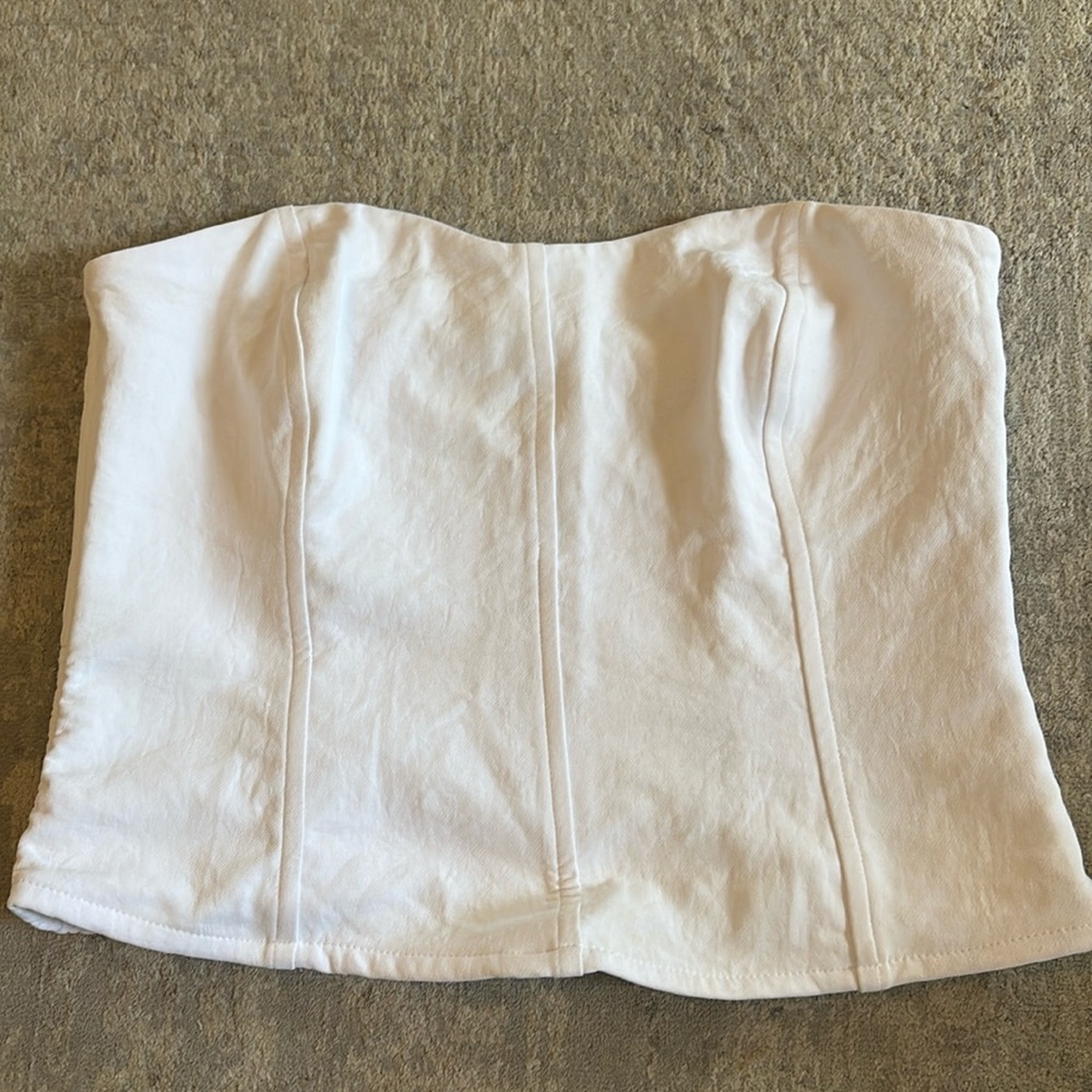 A&F Strapless Premium Crepe Corset Medium